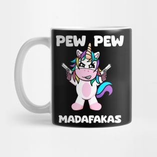 Pew-Pew Unicorn: Unleashing Rainbow Blasts of Whimsical Power Mug